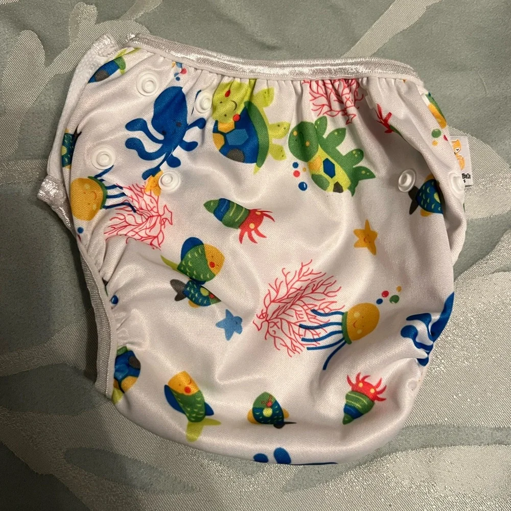 Beau & Belle littles Colorful Swim Diaper reusable 0-36mo